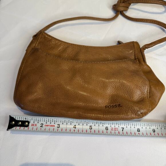 FOSSIL Vintage Brown Leather Small Crossbody Bag - Picture 3 of 8
